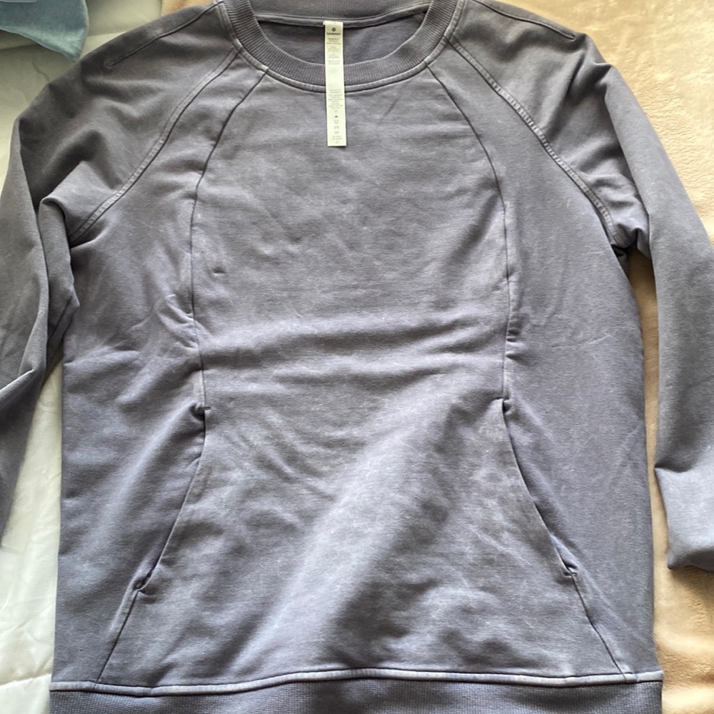 Lululemon Scuba Crew Washed Purple Quartz Size 10